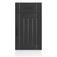 Keuken onderkast Lucca bewerkt hout zwart 4