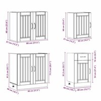 7-delige Keukenkastenset Lucca bewerkt hout zwart 9