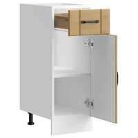 Keuken onderkast Lucca bewerkt hout artisanaal eikenkleur 5