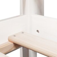 Hoogslaper met dak massief grenenhout wit 90x190 cm 9