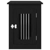 Hondenbenchmeubel 62x45x59 cm bewerkt hout zwart eikenkleurig 6