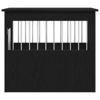 Hondenbenchmeubel 75x55x65 cm bewerkt hout zwart eikenkleurig 7