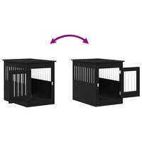 Hondenbenchmeubel 80x55x68 cm bewerkt hout zwart eikenkleurig 9