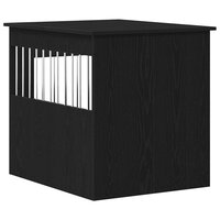 Hondenbenchmeubel 80x64,5x71 cm bewerkt hout zwart eikenkleurig 8