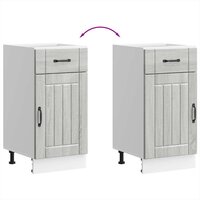 Keuken onderkast Lucca bewerkt hout grijs sonoma eikenkleur 8