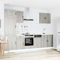 7-delige Keukenkastenset Lucca bewerkt hout grijs sonoma eiken 3