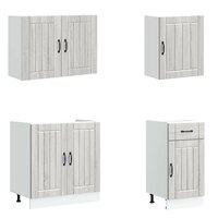 7-delige Keukenkastenset Lucca bewerkt hout grijs sonoma eiken 4