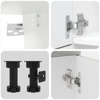 7-delige Keukenkastenset Lucca bewerkt hout grijs sonoma eiken 7