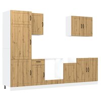 7-delige Keukenkastenset Lucca bewerkt hout artisanaal eiken 2