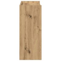 Schoenenrek 60x25x62 cm bewerkt hout artisanaal eikenkleur 5