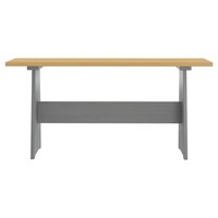 Eettafel met bankje REINE massief grenenhout honingbruin&amp;grijs 4