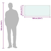  Spatscherm keuken 100x40 cm gehard glas wit 6