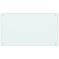 Spatscherm keuken 100x60 cm gehard glas wit 2