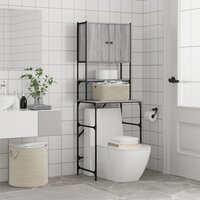 Wasmachinekast 68x48,5x194 cm grijs sonoma eikenkleurig 4