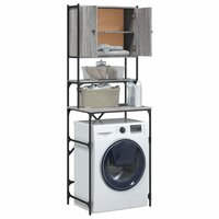 Wasmachinekast 68x48,5x194 cm grijs sonoma eikenkleurig 6