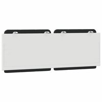 Hoofdbordkussen "Zadar" 120 cm kunstleer zwart en wit 6