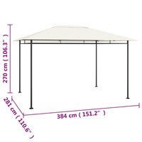 Prieel 180 g/m&sup2; 384x281x270 cm cr&egrave;mekleurig 5