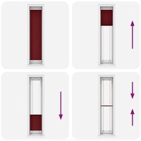 Pliss&eacute; rolgordijn 50x200 cm stofbreedte 49,4 cm bordeauxrood 5