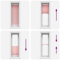 Pliss&eacute; rolgordijn 50x100 cm stofbreedte 49,4 cm polyester roze 7