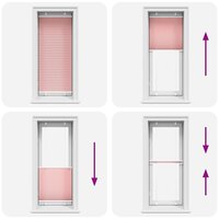 Pliss&eacute; rolgordijn 60x150 cm stofbreedte 59,4 cm polyester roze 7