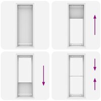 Pliss&eacute; rolgordijn 70x200 cm stofbreedte 69,4 cm polyester wit 8