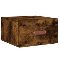 Nachtkastje wandgemonteerd 35x35x20 cm gerookt eikenkleurig 2