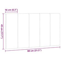 Hoofdbordkussen "Hanko" 80 cm stof blauw 9