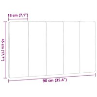 Hoofdbordkussen "Hanko" 90 cm stof blauw 9