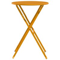 Bistrotafel &Oslash;50x71 cm gepoedercoat staal mosterdgeel 4