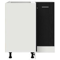 Zwarte Eiken Hoek Onderkast - 75,5 x 75,5 x 81,5 cm, Gemaakt van Ge&euml;ngineerd Hout 7