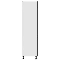 Koelkastkast in Zwart Eiken - 60x57x207 cm, gemaakt van geengineerd hout 7