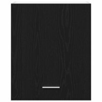 Zwarte Eiken Hangkast 50x31x60 cm, van hout gemaakt 6