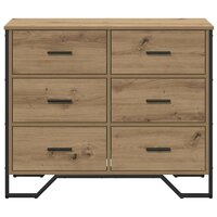 Ladekast Ambachtelijk Eiken 91x35.5x74.5 cm Gemaakt Hout 5