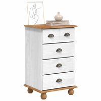 Ladekast &amp;apos;ASKIM&amp;apos;Wit 45,8x40x79 cm Massief Hout 2