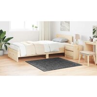 Vloerkleed shaggy met latex onderkant 120x120 cm donkergrijs 3