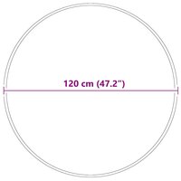 Vloerkleed shaggy met latex onderkant &oslash;120 cm cr&egrave;mekleurig 7