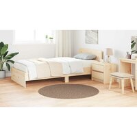 Vloerkleed shaggy met latex onderkant &oslash;120 cm bruin 3