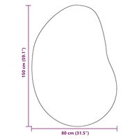 Tapijt Zwart 80 x 150 cm Polyester 8