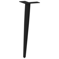 Salontafelpoten conische vorm 4 st 30-31 cm staal zwart 4