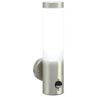 Buitenwandlamp met sensor - Zilver RVS IP44 8