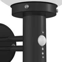 Buitenwandlamp met Sensor Zwart RVS IP44 6