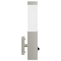 Buitenwandlampen met Sensor 2 stuks Zilver RVS IP44 4