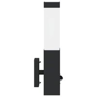 Buiten Wandlamp met Sensor Zwart RVS IP44 3