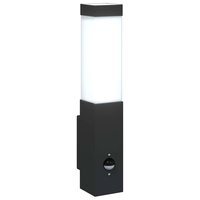 Buiten Wandlamp met Sensor Zwart RVS IP44 7