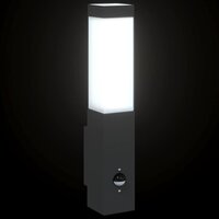 Buiten Wandlamp met Sensor Zwart RVS IP44 8