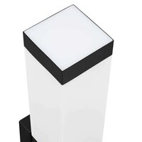 Buitenwandlampen met Sensor 2 stuks Zwart RVS IP44 6