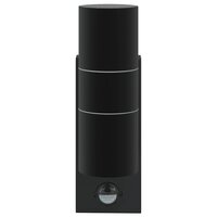 Buitenwandlamp met Sensor Zwart RVS IP44 2