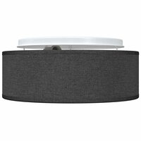 Plafondlamp vlakke montage &Oslash; 30 cm E27 stof zwart 2