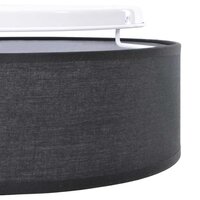 Plafondlamp vlakke montage &Oslash; 30 cm E27 stof zwart 5