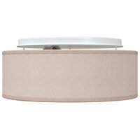 Plafondlamp vlakke montage &Oslash; 30 cm E27 stof taupe 2